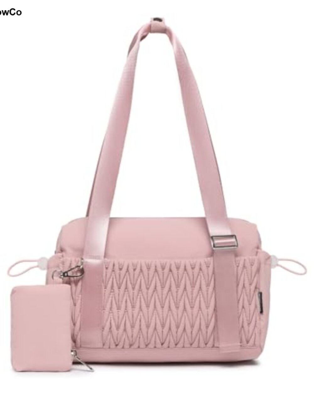 Quilted Mini Gym Bag with Wet Compartment & Coin Purse Small Duffle